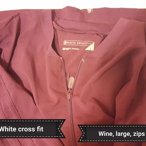 Wine color, scrub coat